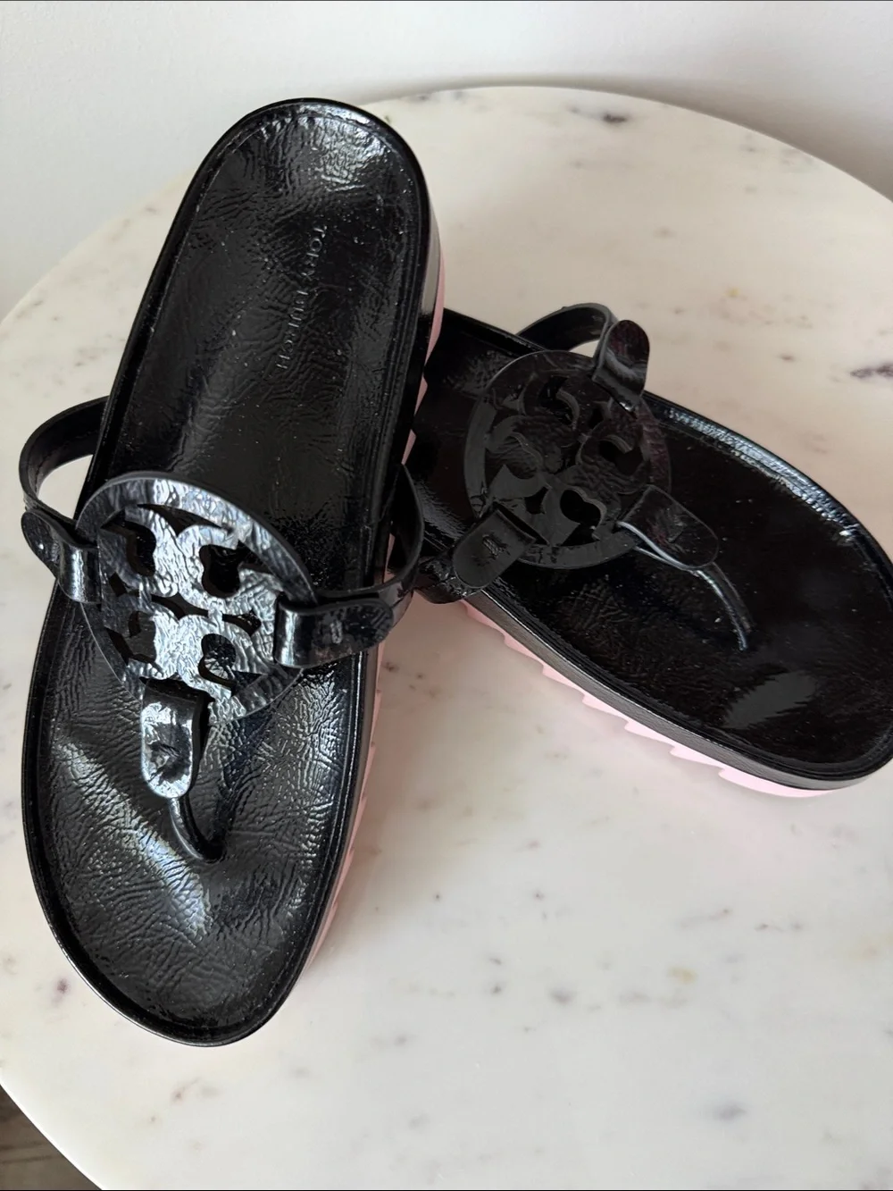 Tory Burch Miller Cloud Lug Sandals Size 8.5 - Picture 5 of 10